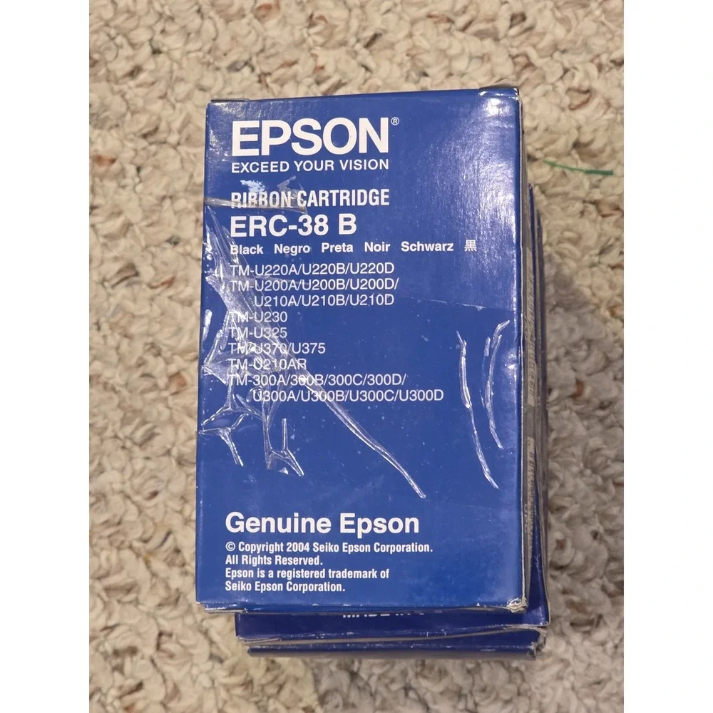Lot Of 34 New Genuine Epson ERC-38 B  Ink Ribbons